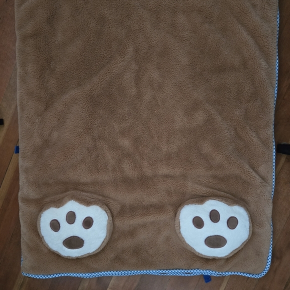 Hug Fun Animal Slumber Kids Brown Puppy Dog Plush Cozy Nap Sleeping Bag 66"x28" - Picture 4 of 6